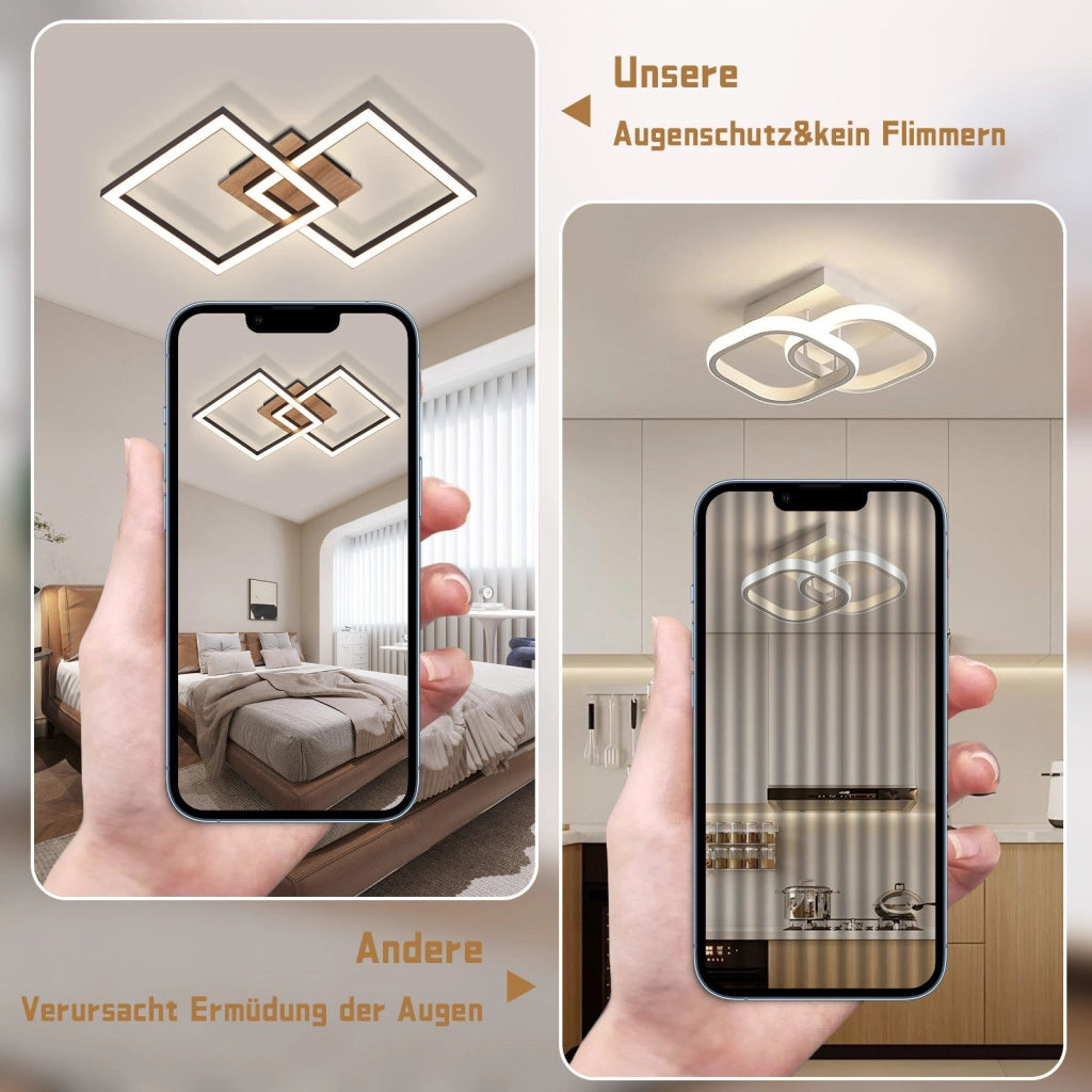 ZMH Lampada da soffitto plafoniera LED moderna 12W bianca calda per soggiorno cucina