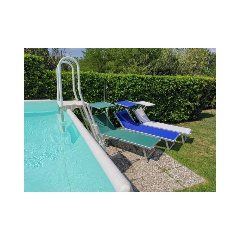 Lettino Prendisole Alluminio Sea V/I Blu Vette 04912