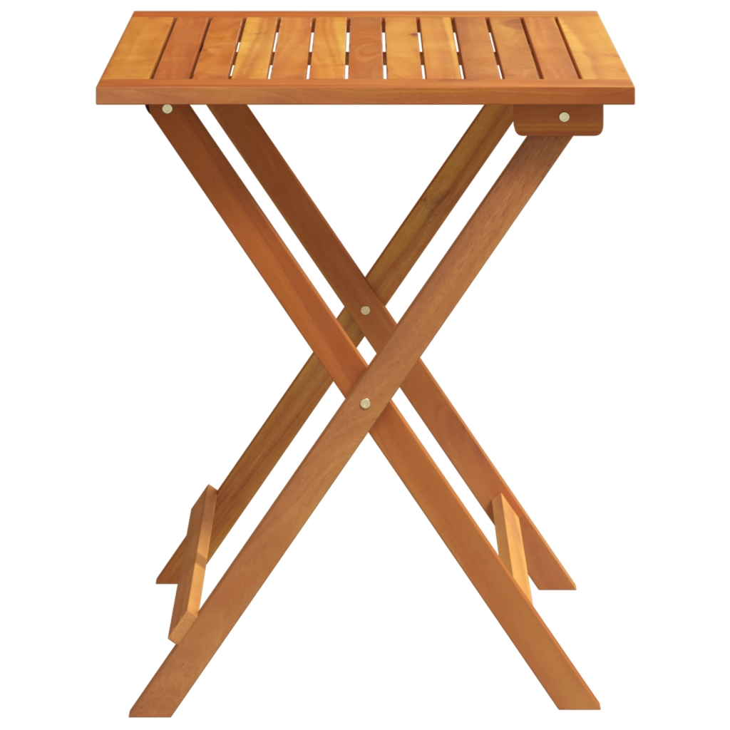Tavolo da giardino pieghevole quadrato 60x60x72 cm legno massello di acacia
