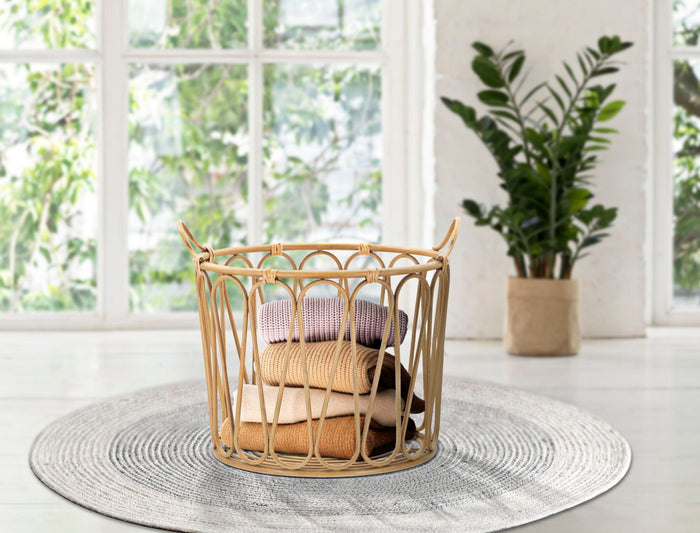 Cesta Panama Ø 49,6x42 cm in Ferro e Plastica