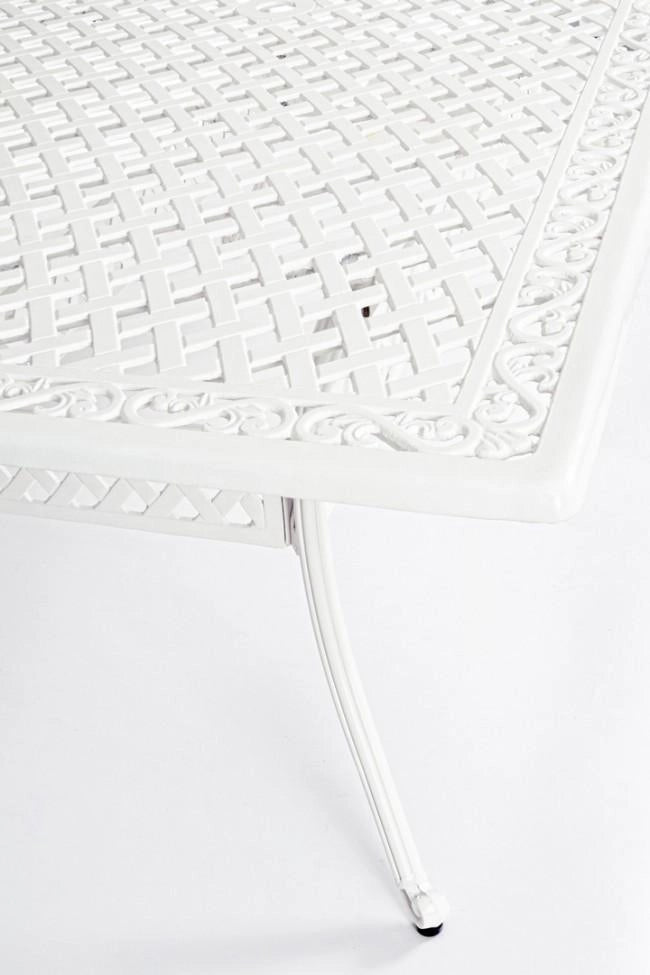 Tavolo da Giardino 213x107x73 cm in Alluminio Bianco