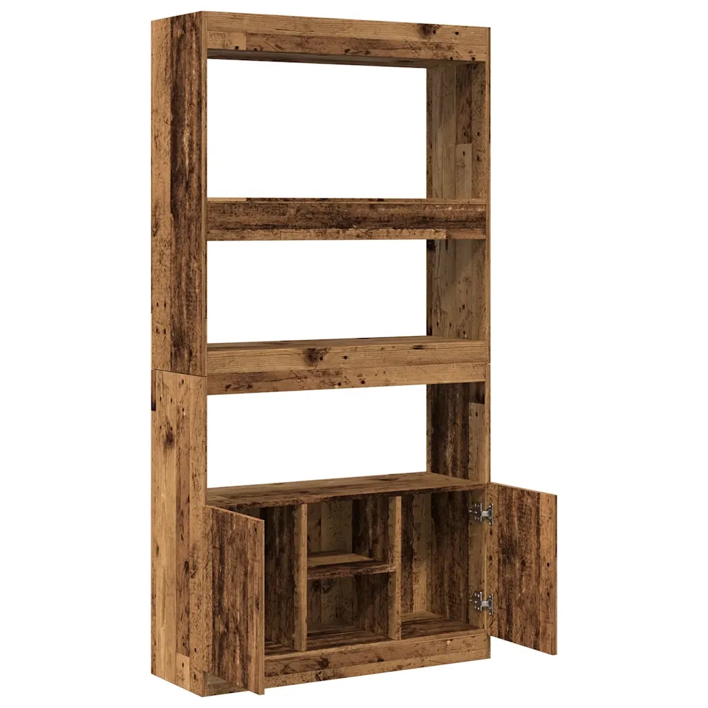 Credenza | Madia | Buffet da pranzo | Armadio da pranzo Legno Antico 92x33x180 cm in Legno Multistrato