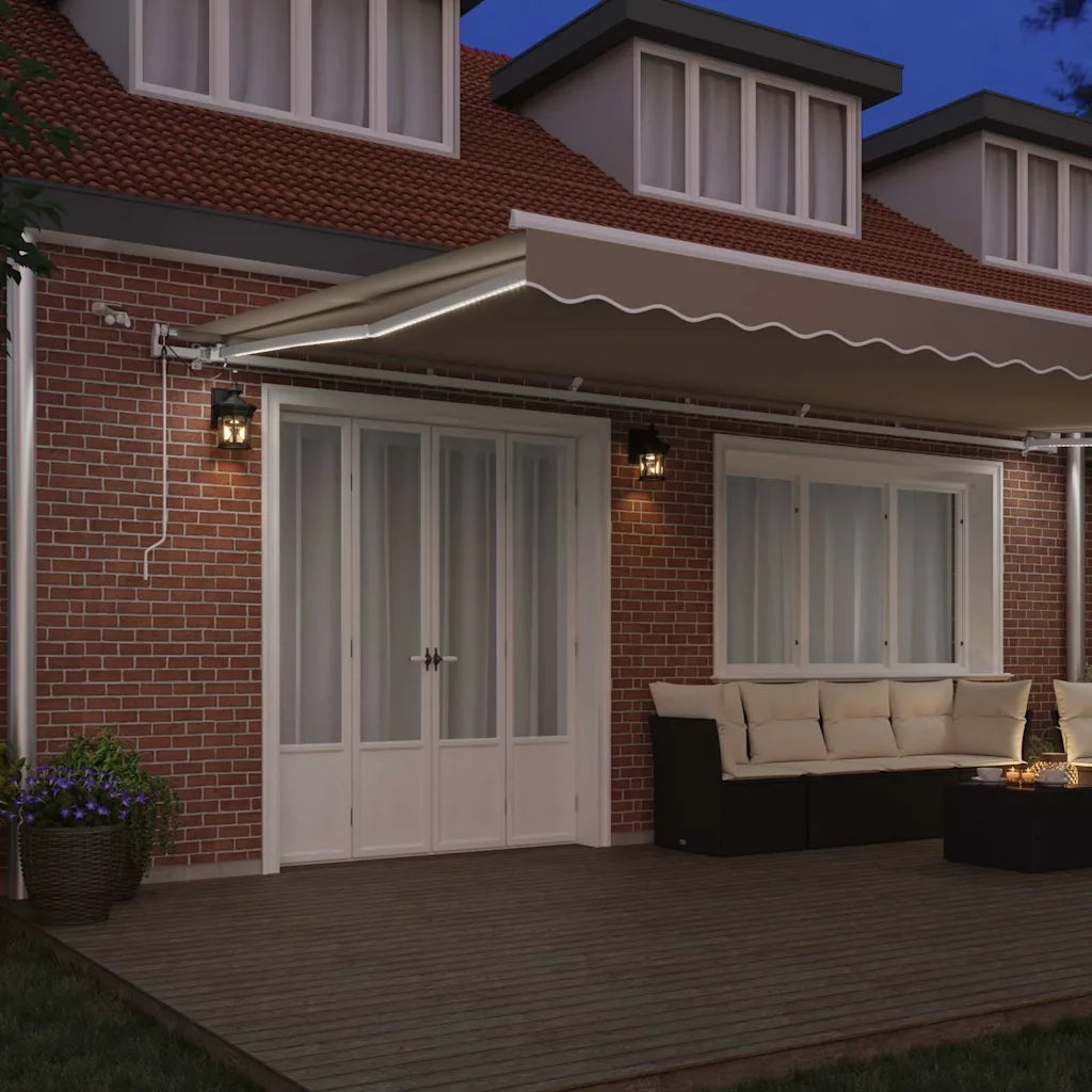 Tenda Retrattile Beige 600 × 300 cm Poliestere e Metallo 3331640