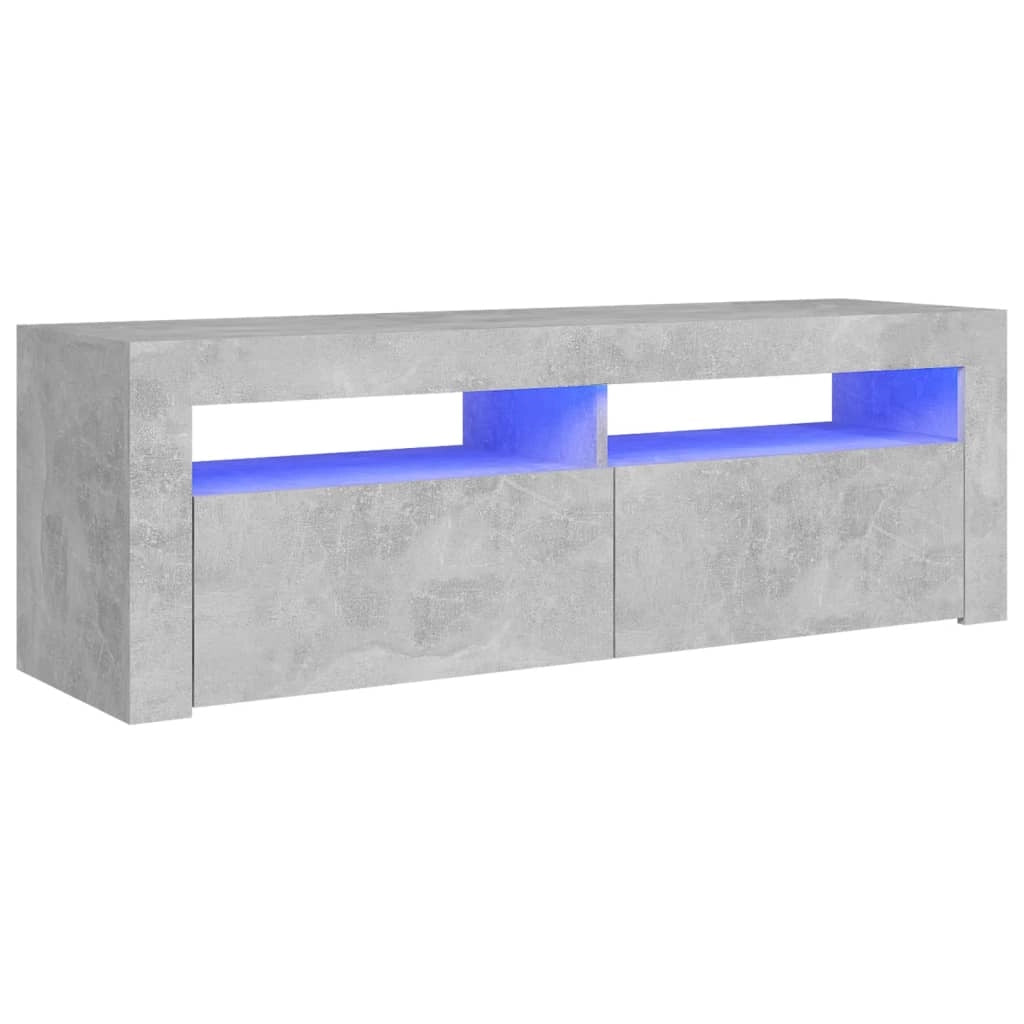 Mobile TV multimediale scaffale TV credenza mobile TV sala da pranzo soggiorno camera da letto con luci LED 120 x 35 x 40 cm grigio 02_0026520