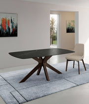 Gemini - Tavolo fisso (180 x 90 x 76 cm) in Ceramica Nera