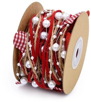 Decorazione con Fili di Lint - 5 m - Rosso - Adatto per Matrimoni, Feste di Natale e Compleanni