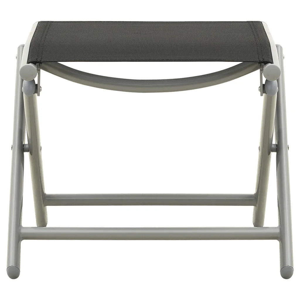 Set Divani da Giardino 3 pz in Textilene e Alluminio Argento 312199