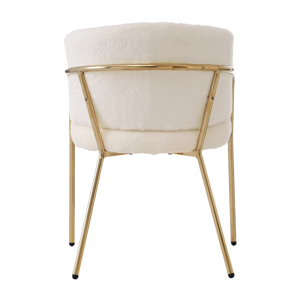 SEDIA Relax in Faux Fur 64,77x59,69x55,88 cm Bianca