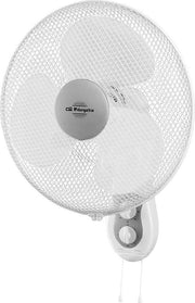 Ventilatore a mano oscillante 3 velocità timer cappello inclinabile 40 cm pale 40 W bianco con telecomando