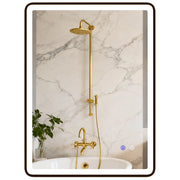 Specchio da Bagno LED Antiappannante Regolabile con Luce ¨C zephmum ¨C 80x60cm Nero