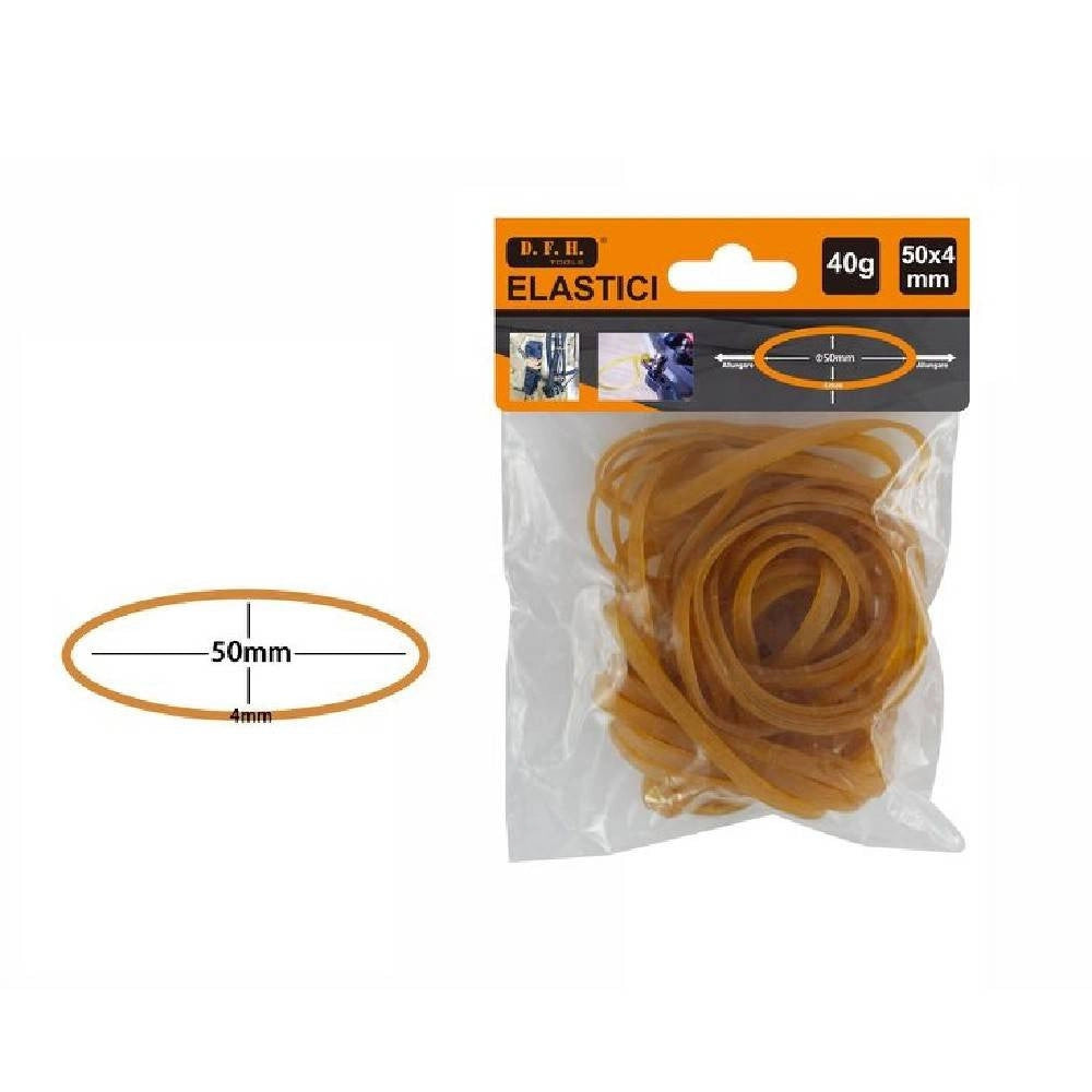 Trade Shop - 2 Confezioni Da 40g Elastici Elastico Molle Gomma Fettucce Misura 50x4mm 53691a -