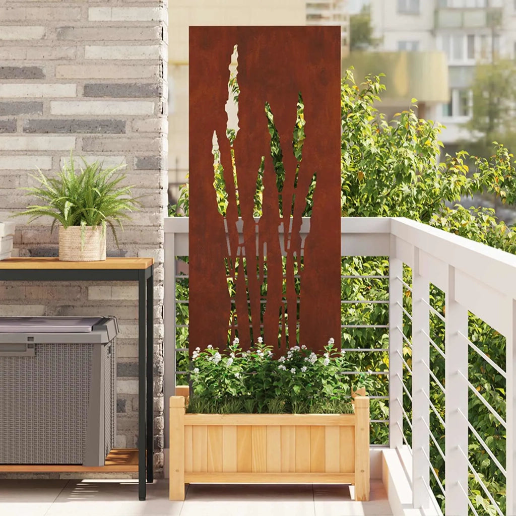 Schermo per privacy in giardino Floreale Ruggine 50 x 140 cm 876314