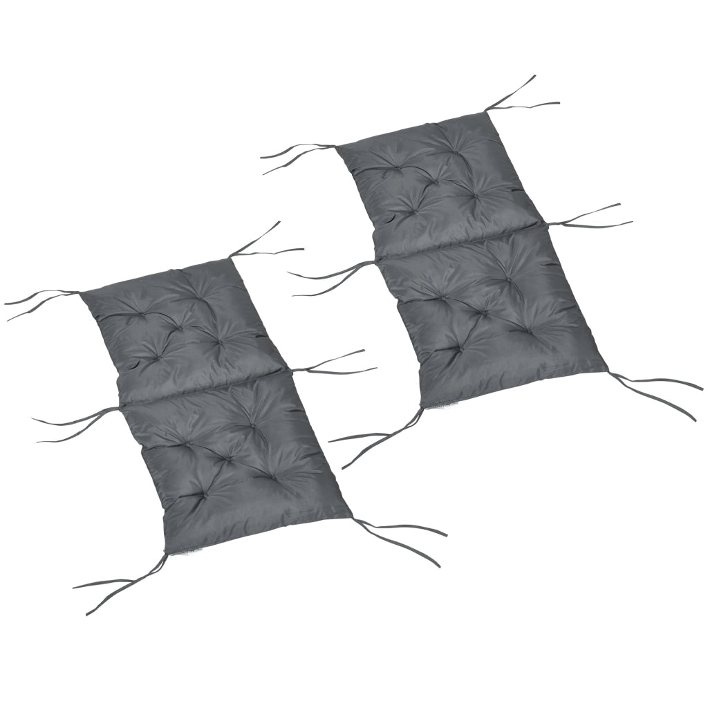 Cuscini per Sedia da Giardino ¨C zephmum ¨C Grigio Scuro 50x98x8 cm