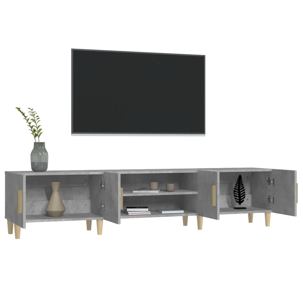 Mobile Porta TV-Mobile per TV-Credenza TV Grigio Cemento 180x31,5x40 cm Legno Multistrato 733982