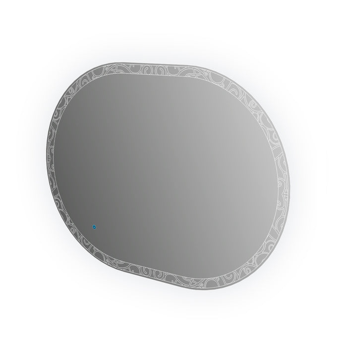Specchio illuminazione led con disegno lavorato Made in Italy 44997