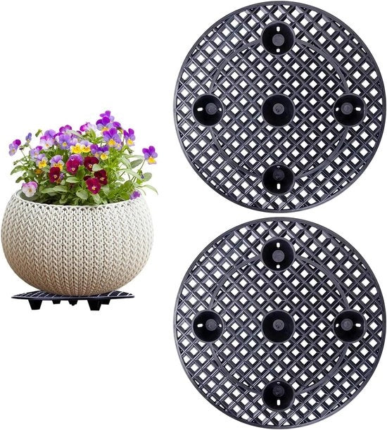 Supporto per Piante Pothift 20 cm / 8 pollici - Supporto per Piante Pesante per Interno ed Esterno - Nero