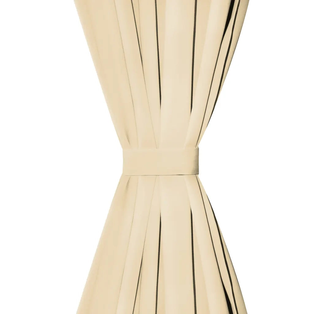 Tende in Micro Raso 2 pz con Passanti 140x245 cm Beige cod mxl 77601