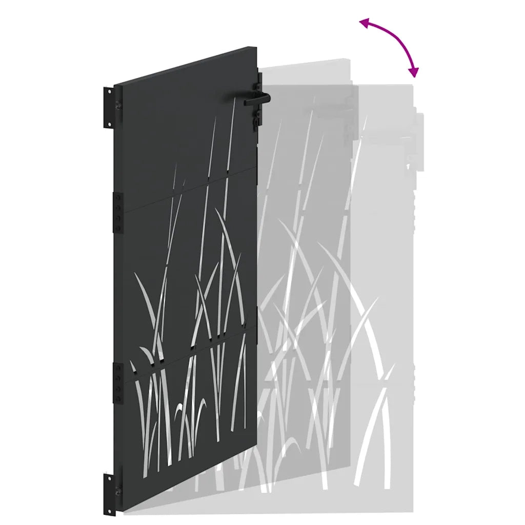 Cancello da giardino con blocco Nero 85 x 125 cm CFW7686284