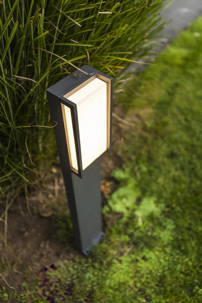 Lampione da giardino QUBO antracite Lutec LED 18W IP54