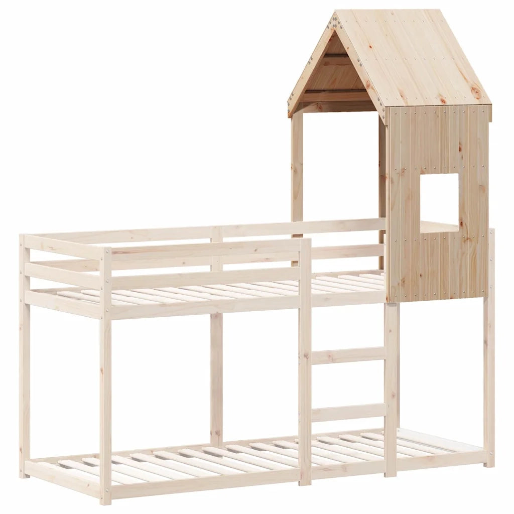Tetto per Letto Bambini 60x99x139,5cm in Legno Massello di Pino