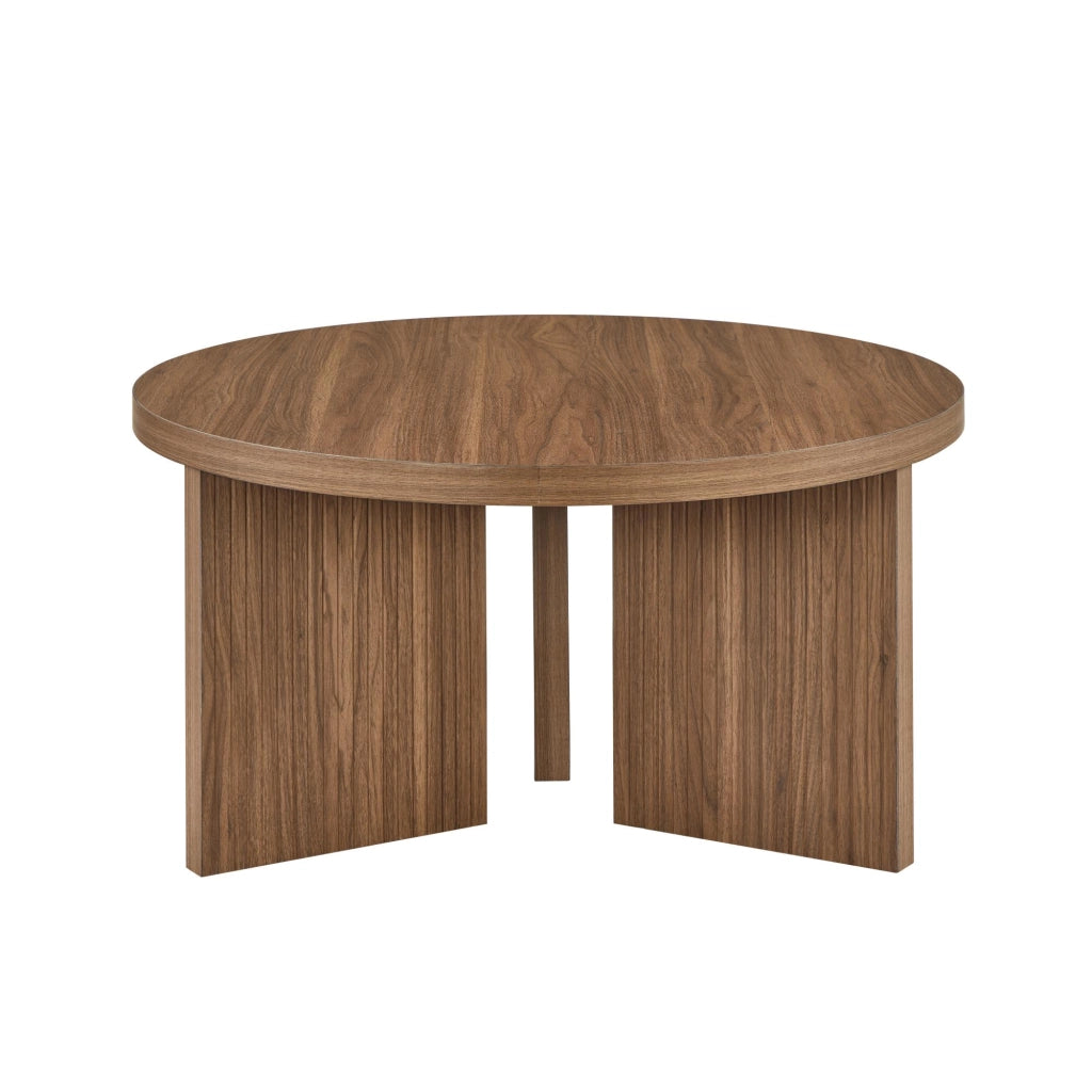 Tavolino da caffè 92x92x11.4 cm salvaspazio in MDF marrone noce
