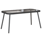 Tavolino da salotto Nero 90 x 45 x 43 cm polyrattan 4108267
