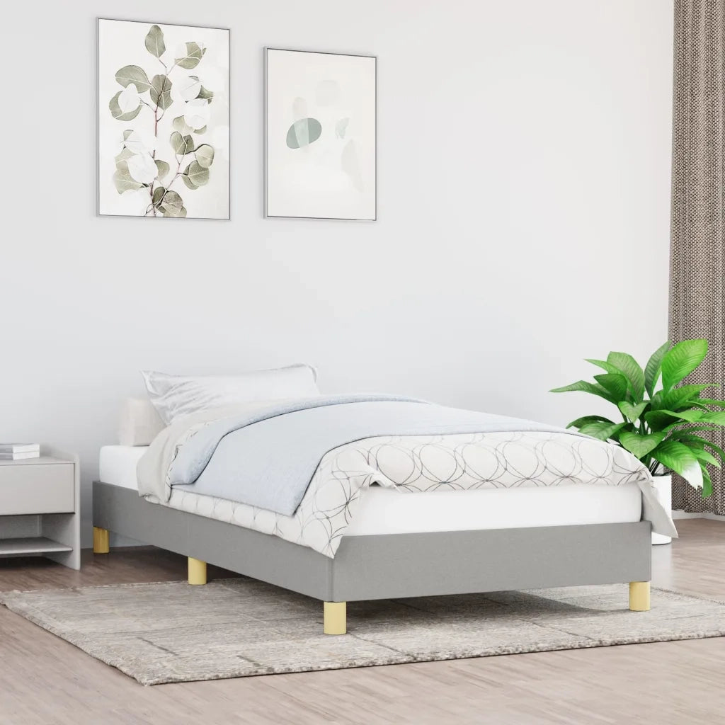 Giroletto senza Materasso Grigio Chiaro 90x200 cm Tessuto 346786