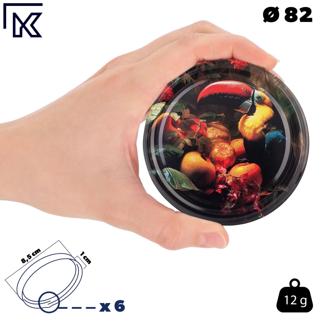 KADAX 50x Jar Caps Fi 82 Tappi per Barattoli Coperchi Conserva