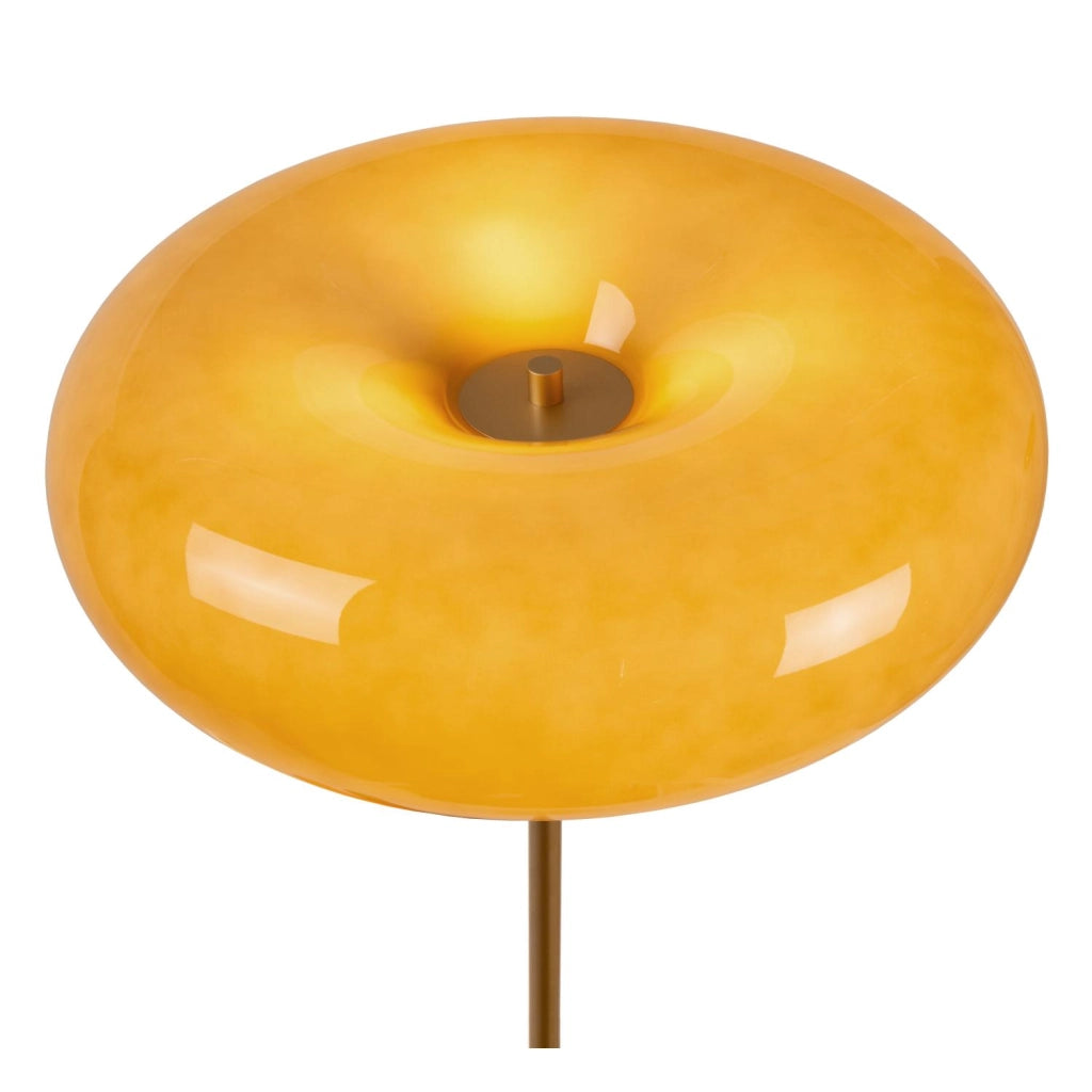 Lampada da terra donut retro 3xG9 vetro grigio oro SENTINO Lucide