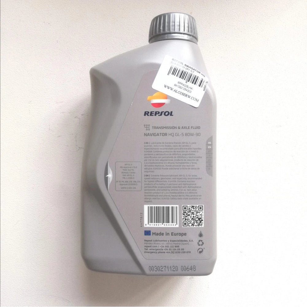 Repsol navigator cartago 80w-90 1lt olio lubrificante multigrado hq gl-5
