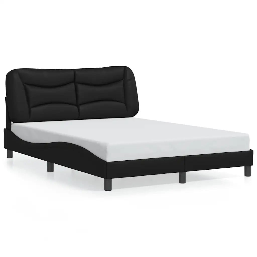 Giroletto senza Materasso-Struttura Letto Hvar Nero 140x190 cm in Similpelle