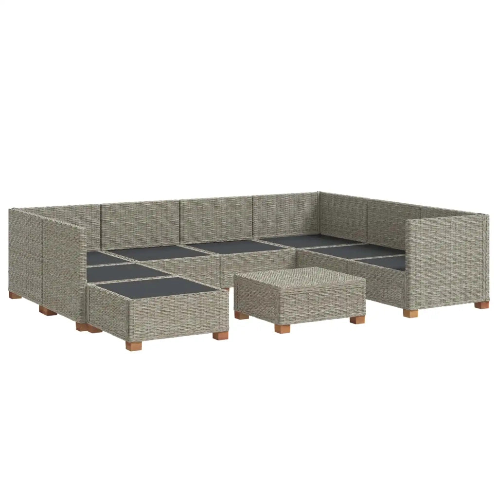 9 pz Set Lounge in Rattan con Cuscini GENDT Rattan naturale 3429865