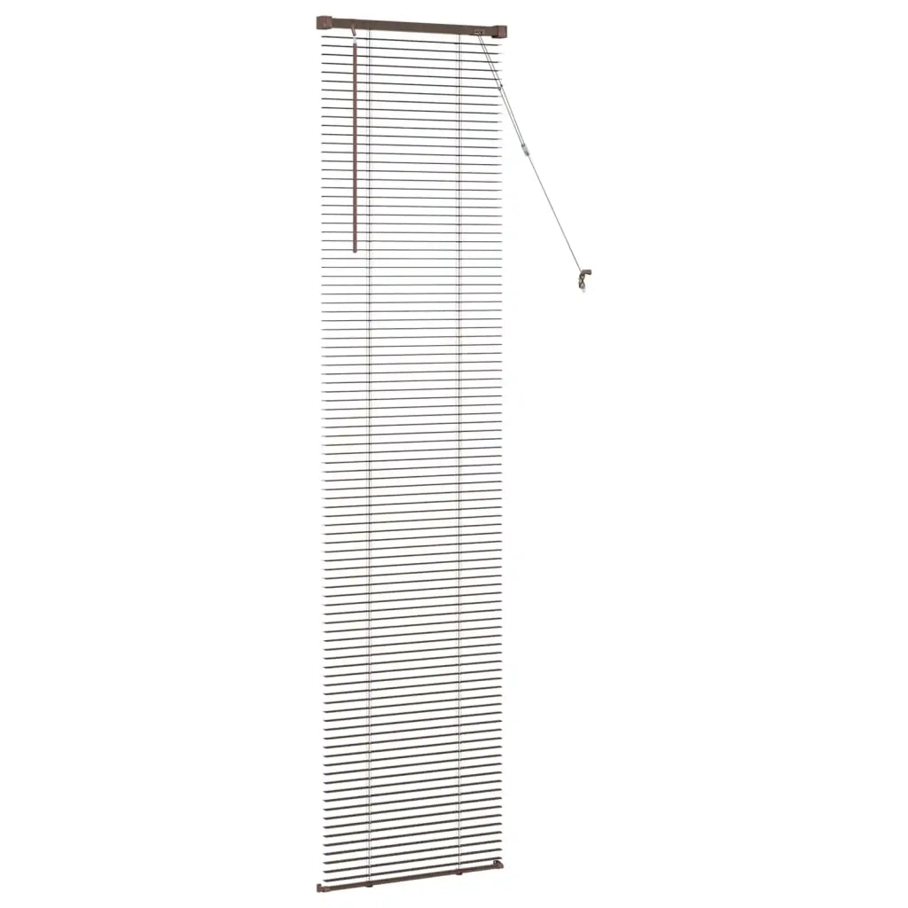 Tenda Veneziana Marrone Scuro con Motivo 213 x 40 cm PVC 42003797
