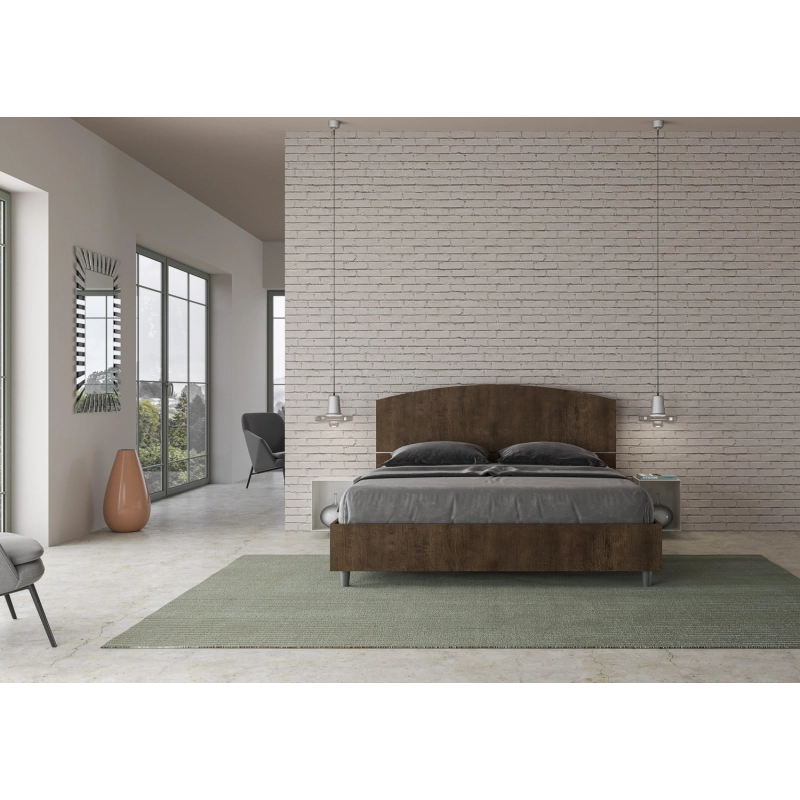 Letto Matrimoniale 160x200 cm Dora - Contenitore,Noce