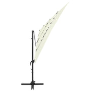 Ombrellone da giardino a 4 livelli con palo in alluminio 250 x 250 cm colore sabbia 02_0008792