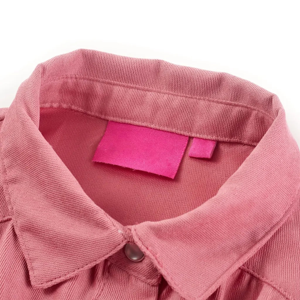 Camicetta da Bambina con Maniche a Lanterna Rosa Antico 116cod mxl 117241