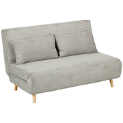 Divano letto, letto a scomparsa con funzione letto, cuscini per lo schienale, divano imbottito con schienale regolabile, effetto velluto, 141 x 90 x