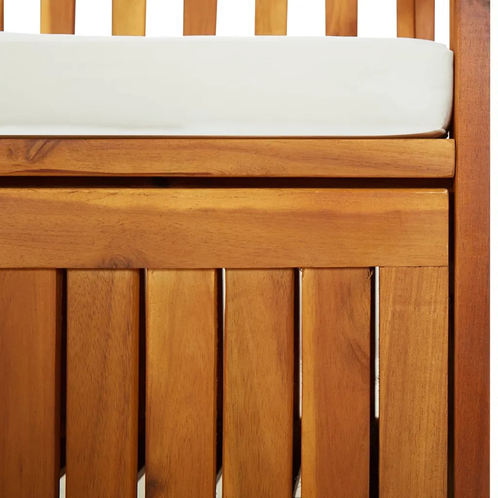 Cassapanca con Cuscino 170 cm in Legno Massello di Acacia 316738