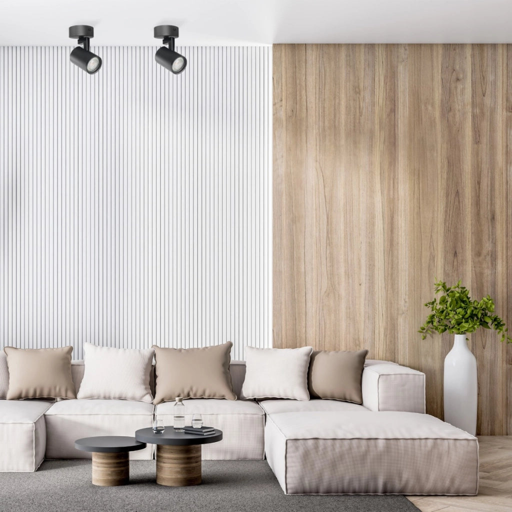 Faretto parete/soffitto nero 1xGU10 10W Polux LYNX