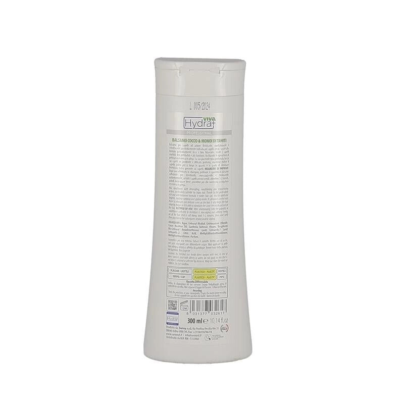 HYDRA VIVA BALSAMO 300 ML CON COCCO E MONOI DI TAHITI PER CAPELLI CRESPI