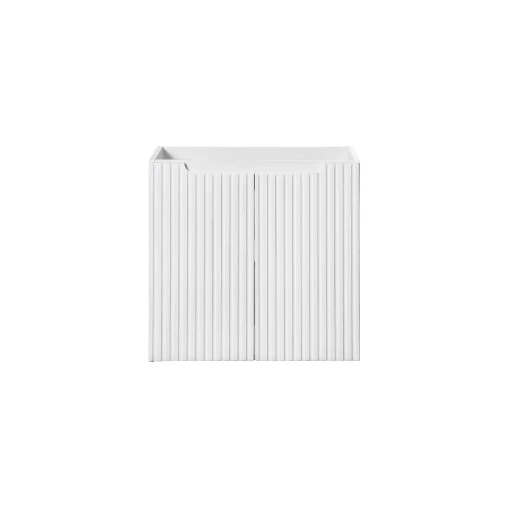 Mobile sottolavabo VANO – 2 ante – Bianco alpino – L60 × P39 × H57 cm – Da appendere