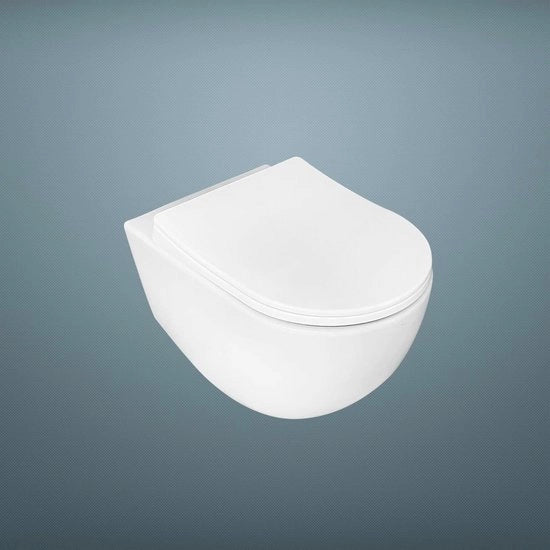 Braccio toiletto universale a forma di D con meccanismo softclose e coperchio rimovibile