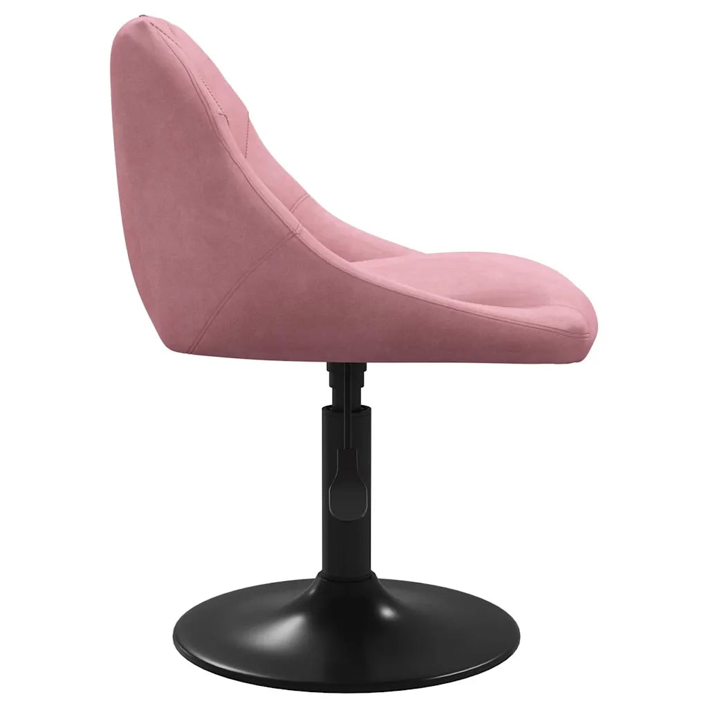 Sedie da Pranzo Girevoli 4 pz Rosa in Velluto 3088796
