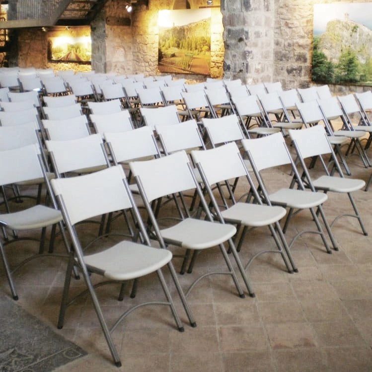 Sedia catering Pieghevole in Acciaio Plastica cm 57x46x85 - GAVIN