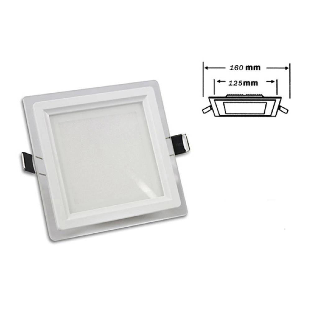 Trade Shop - Pannello Led Slim Incasso Quadrato 12watt Luce Bianca 6500k 3000k 4000k P-125eq -