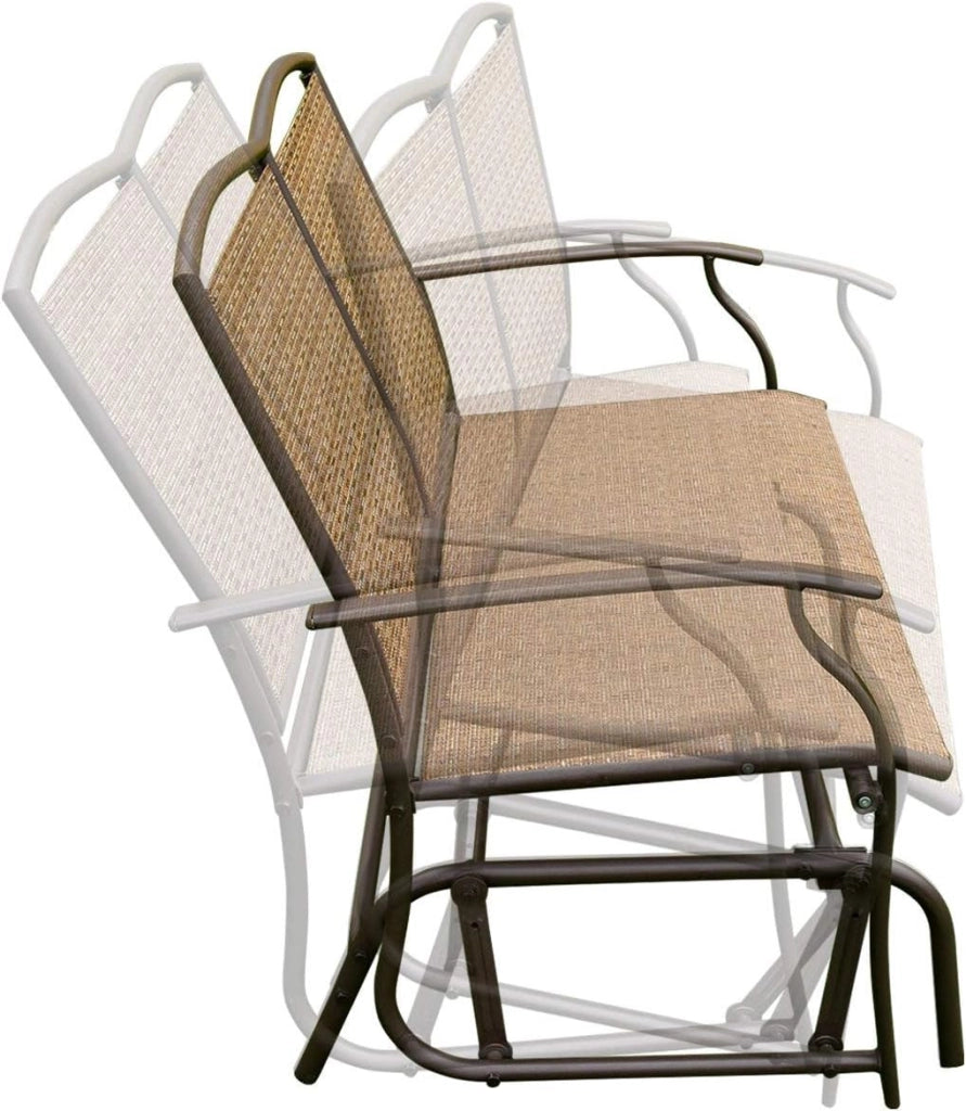 Giantex OP3100 - Panca aliante per patio, colore: marrone, 104 x 71 x 94 cm (lunghezza x larghezza x altezza)