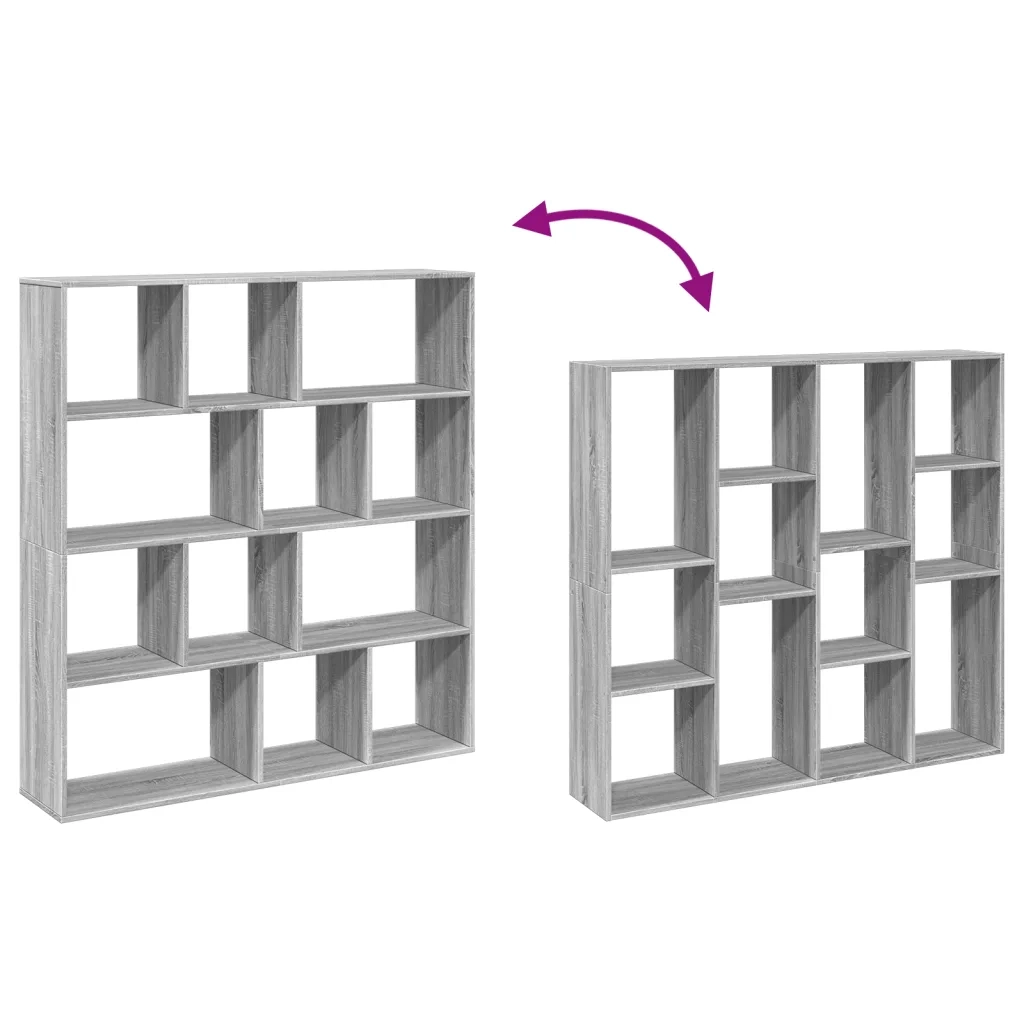 Libreria Grigio Sonoma 132x29x141,5 cm in Legno Multistrato 3310312