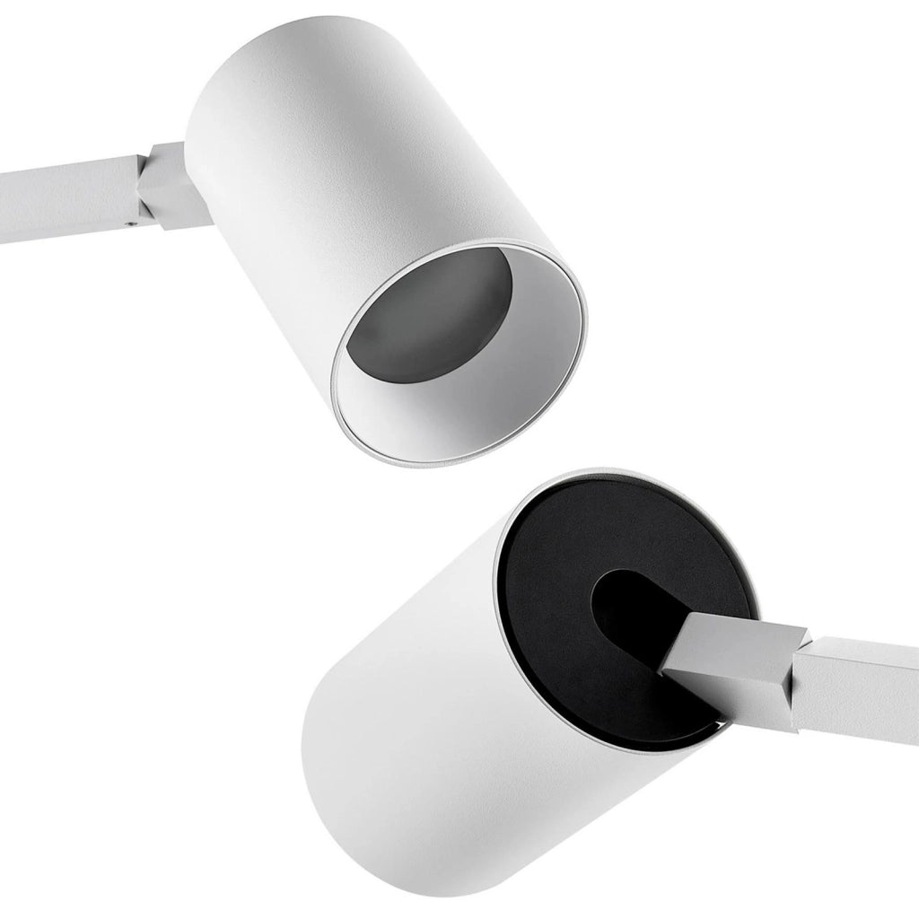 Lampada da tavolo luce da scrivania comodino con attacco lampada GU10 elegante moderna luce orientabile salotto ufficio camera albergo 230V BIANCO