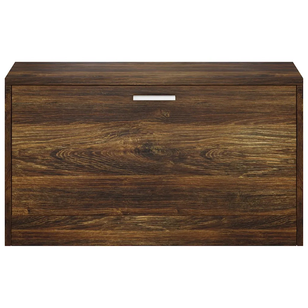 Scarpiera Rovere Fumo 80x24x45 cm in Legno Multistrato 342644