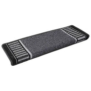 Tappetini per scale autoadesivi 15 pz | Gradini per Scale Antracite 65 x 21 x 4 cm